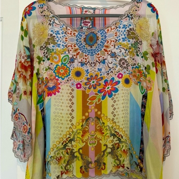 Johnny Was Tops - Colorful Floral Women's Top